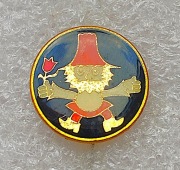 Odznaka Rumcajs gallant złodziej postać z kreskówki Vecernicek. Czechy