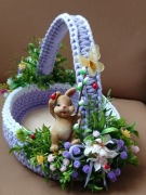 Koszyk wielkanocny  fioletowy 