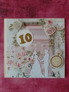 Kartka ręcznie wykonana z okazji 10 rocznicy ślubu