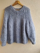 Oversizowy sweter z Alpaki i Merino.Handmade.