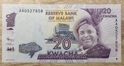 Malawi 20 Kwacha 2012  P-57a UNC / serie AA /