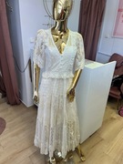 Sukienka koronkowa w stylu boho krem rozm. M i L