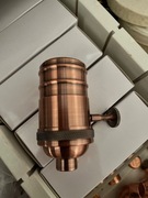 Oprawka E27 Miedź przełącznik