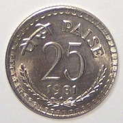 INDIE 25 Paise 1981 r.