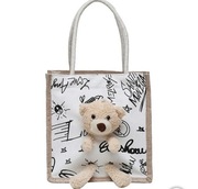 Nowa Torebka z pluszowa maskotką Miś 