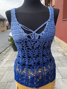 Bluzeczka top podkoszulek handmade szydełko