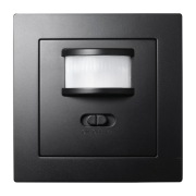 MC POWER Czujnik ruchu 160° podtynkowy, 230V LED 750 W, matowy czarny