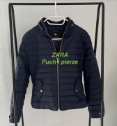 Zara kurtka damska L 40 puch i pierze naturalne wypełnienie pinterest