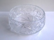 Misa kryształowa duża miska owocarka bomboniera młynek kryształ PRL