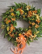 Wianek wiosenny-kwiaty sztuczne 