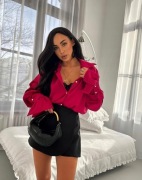 Koszula La Milla S M L Uni z szerokimi mankietami LaMilla fuksja 