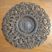 Brąz mosiądz żeliwo patera talerz ażurowy 