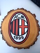 Drewniany herb Ac Milan