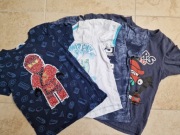 Zestaw 4 sztuki, LEGO NINJAGO i inne, bluzki rozm.128