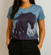 Bluzka t-shirt koń z koniem motywem konia luźna 