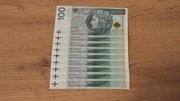 Banknoty UNC 100 ZŁ Seria: BH