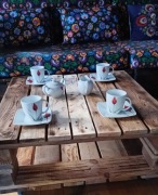 Stolik kawowy,styl góralski,ława,meble z palet