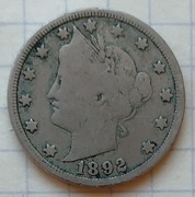 0667 USA 5 centów 1892