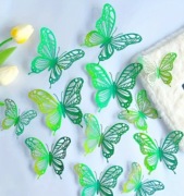 Motylek 1 szt ozdoba na tort zielony