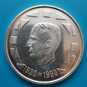 500 franków 1990 Belgia  Baldwin I /BELGIQUE/ Srebro 0,833 waga 22,85 g