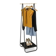 Stojący Wieszak Metalowy z Półką na Ubrania