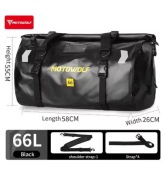 Torba motocyklowa rolka ROLLBAG 66L na siedzenie tył wodoodporna CZARNA