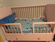 Łóżeczko IKEA Myllra + materac HIMLAVALV