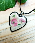 Naszyjnik serce w maki 