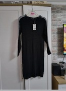 Czarna sukienka prążkowana r. L 40 nowa wiskoza