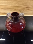 Wazon rubinowy HS Tarnowiec projekt Jerzego Słuczan Orkusz wysokość 19cm