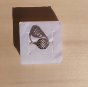 Pierścionek srebro 16,8mm prl koszyczek