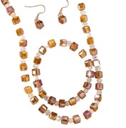 Zestaw Naszyjnik-Bransoletka-Kolczyki Champagne