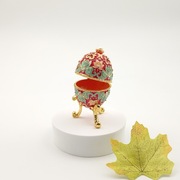 Jajko jajo faberge pojemniki szkatułka niebieskoczerwone