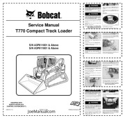 Bobcat T770 Skidsteer Ładowarka Service Manual Instrukcja serwisowa napraw