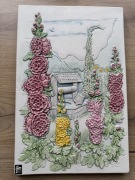 Jie Gantofta ozdobna tabliczka vintage, kafel, Szwecja