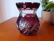 Wazon, kryształ rubinowy