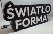 Light Box LED PERSONALIZOWANY| Lampka LED USB | Dekoracja | Druk 3D