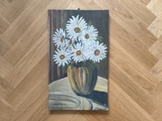 H. Mrazek, obraz olejny, kwiaty w wazonie, martwa natura