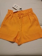 Krótkie pomarańczowe spodenki z wiskozą ZARA rozmiar 140 nowe z metką