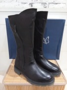 skórzane czarne kozaki marki Caprice roz. 38 wkładka 24,5 cm nowe ocieplane