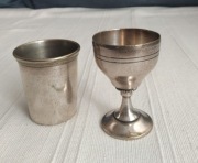 Przedwojenne kieliszki Norblin i Fraget.