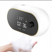 Automatyczny bezdotykowy dozownik mydła w piance z wyświetlaczem LCD Biały