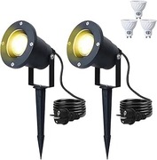 2x Lampa ogrodowa LED z grotem ziemnym 4W, IP66 wodoodporna, 3000K
