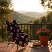 Czarna sukienka hiszpanka w kwiaty Cameo Rose r. 42, jak nowa