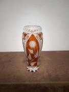 Huta Julia Wazon Kryształowy Dekoracyjny z Prl