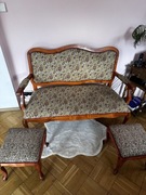 Sofa ława ludwikowska z krzesłami 