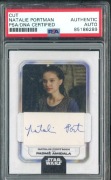 Natalie Portman - Padme Star Wars, MARVEL, custom trade card autograf PSA