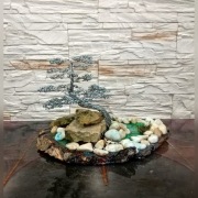 Drzewko bonsai z drutu, żywica epoksydowa