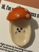 Grzyb masaż palca Worry stone handmade z TikTok prezent antystresowy