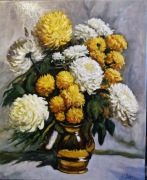 Obraz olejny Chryzantemy 